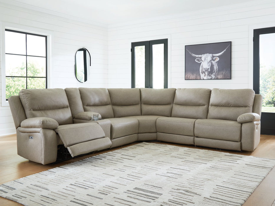 Narwhal Place Reclining Sectional with Storage Console - Furniture 4 Less (Jacksonville, NC)
