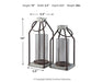 Diedrick Lantern (Set of 2) - Furniture 4 Less (Jacksonville, NC)