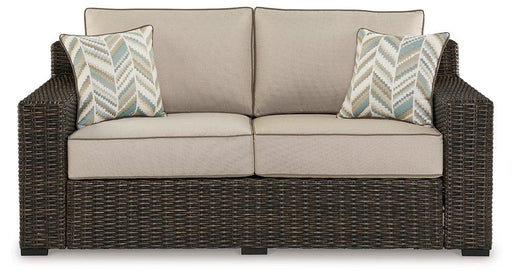 Coastline Bay Outdoor Loveseat with Cushion - Furniture 4 Less (Jacksonville, NC)