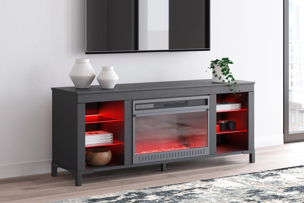 Cayberry 60" TV Stand with Electric Fireplace - Furniture 4 Less (Jacksonville, NC)