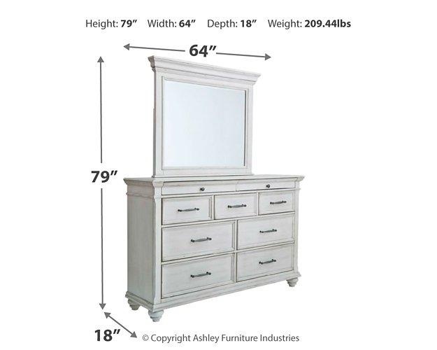 Kanwyn Dresser and Mirror - Furniture 4 Less (Jacksonville, NC)