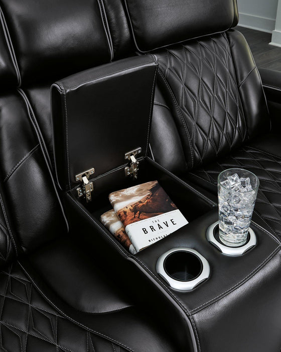 Boyington Power Reclining Loveseat with Console - Furniture 4 Less (Jacksonville, NC)