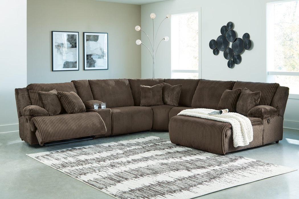 Top Tier Reclining Sectional with Chaise - Furniture 4 Less (Jacksonville, NC)