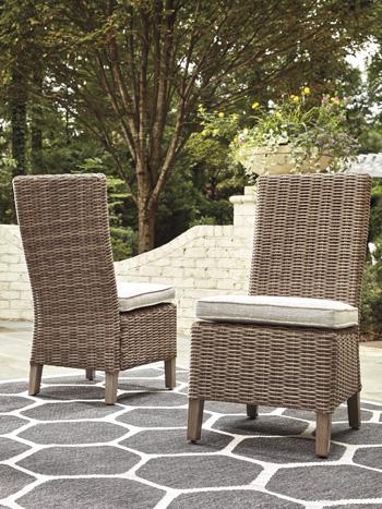Beachcroft Outdoor Side Chair with Cushion (Set of 2) - Furniture 4 Less (Jacksonville, NC)