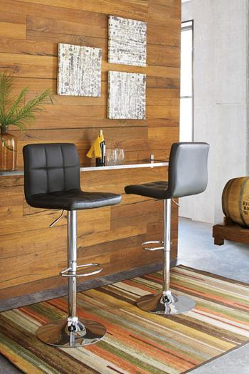 Bellatier Adjustable Height Bar Stool - Furniture 4 Less (Jacksonville, NC)