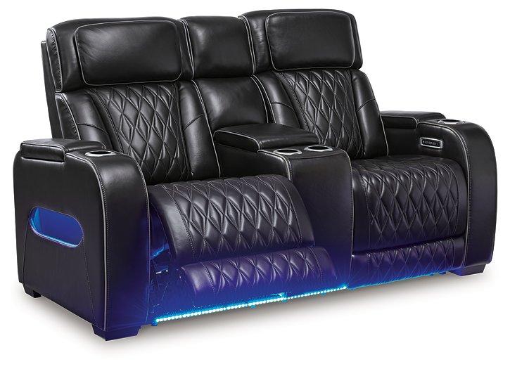 Boyington Power Reclining Loveseat with Console - Furniture 4 Less (Jacksonville, NC)