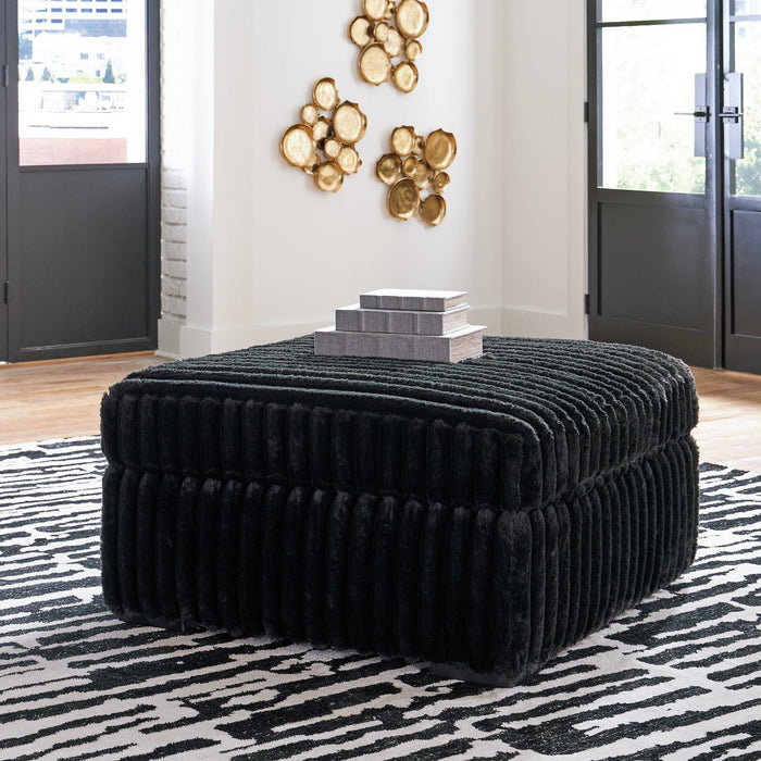 Midnight-Madness Oversized Accent Ottoman - Furniture 4 Less (Jacksonville, NC)