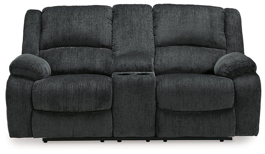Draycoll Reclining Loveseat with Console - Furniture 4 Less (Jacksonville, NC)