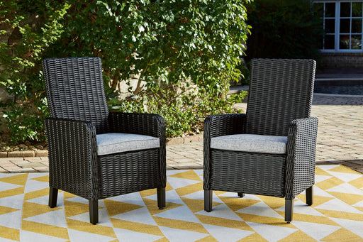 Beachcroft Outdoor Arm Chair with Cushion (Set of 2) - Furniture 4 Less (Jacksonville, NC)
