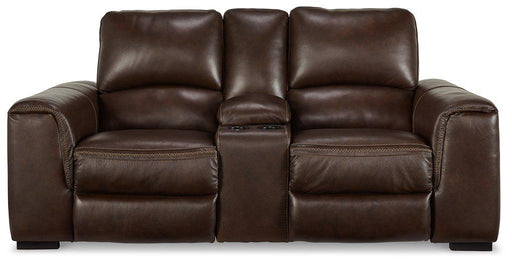 Alessandro Power Reclining Loveseat with Console - Furniture 4 Less (Jacksonville, NC)