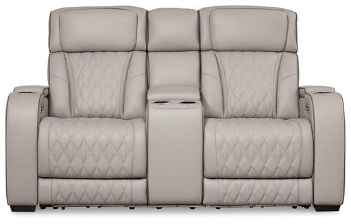 Boyington Power Reclining Loveseat with Console - Furniture 4 Less (Jacksonville, NC)