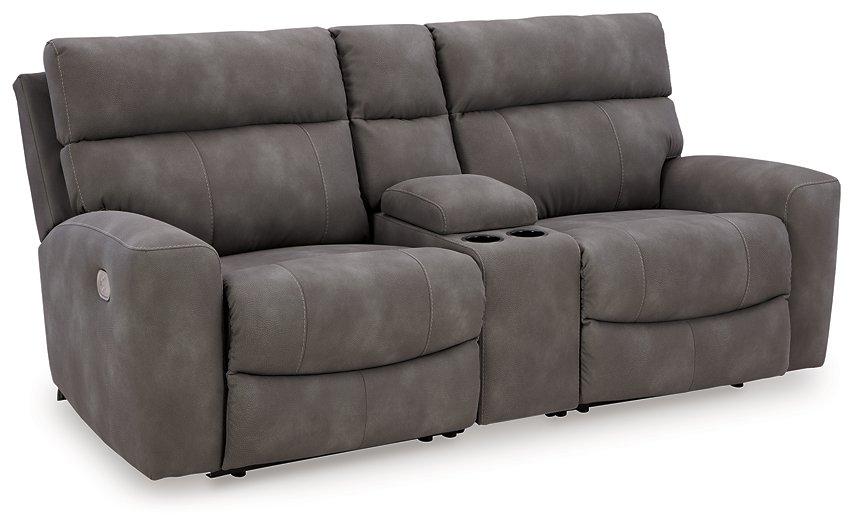 Next-Gen DuraPella Power Reclining Sectional Loveseat with Console - Furniture 4 Less (Jacksonville, NC)