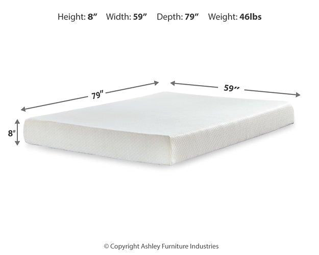 Chime 8 Inch Memory Foam Mattress in a Box - Furniture 4 Less (Jacksonville, NC)