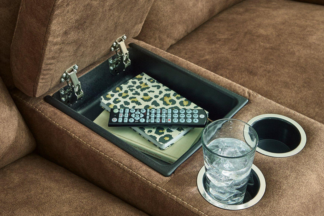 Edenwold Reclining Loveseat with Console - Furniture 4 Less (Jacksonville, NC)