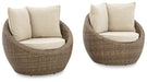 Danson Swivel Lounge with Cushion (Set of 2) - Furniture 4 Less (Jacksonville, NC)