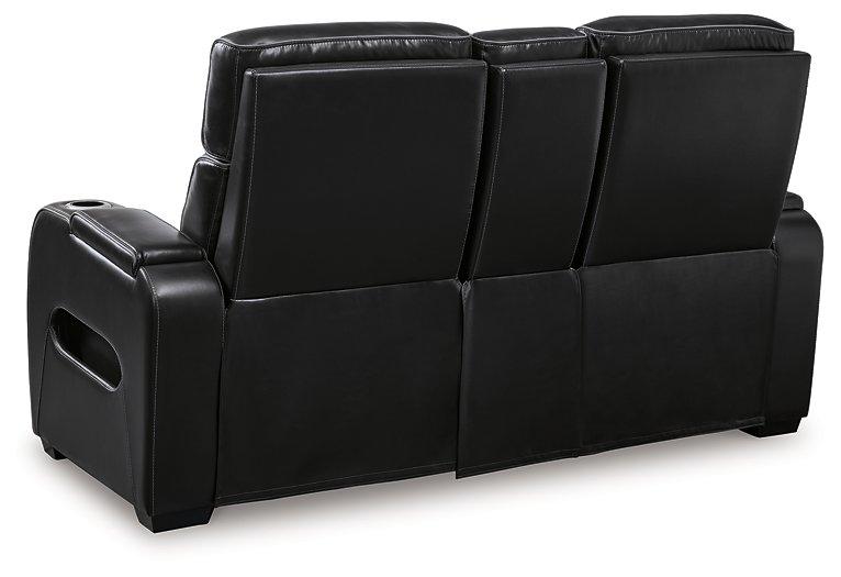 Boyington Power Reclining Loveseat with Console - Furniture 4 Less (Jacksonville, NC)