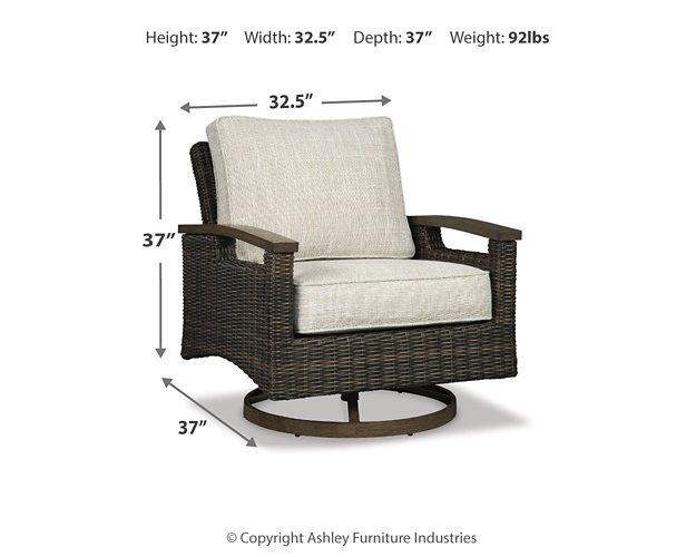Paradise Trail Paradise Trail Fire Pit Table with 4 Nuvella Swivel Lounge Chairs - Furniture 4 Less (Jacksonville, NC)