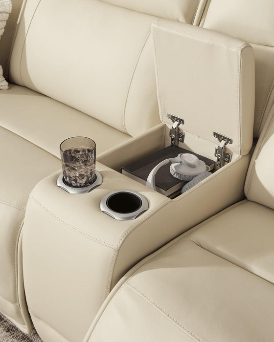 Double Deal Reclining Sectional with Console - Furniture 4 Less (Jacksonville, NC)