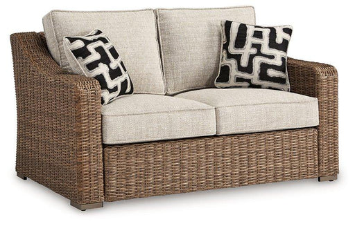 Beachcroft Outdoor Loveseat with Cushion - Furniture 4 Less (Jacksonville, NC)
