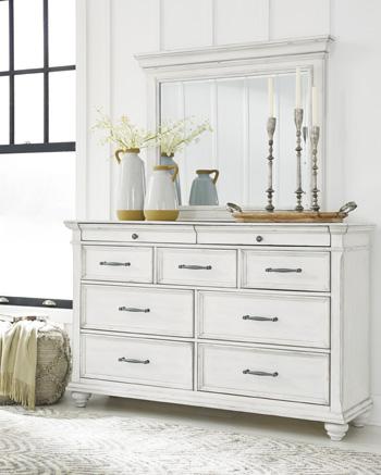 Kanwyn Dresser and Mirror - Furniture 4 Less (Jacksonville, NC)