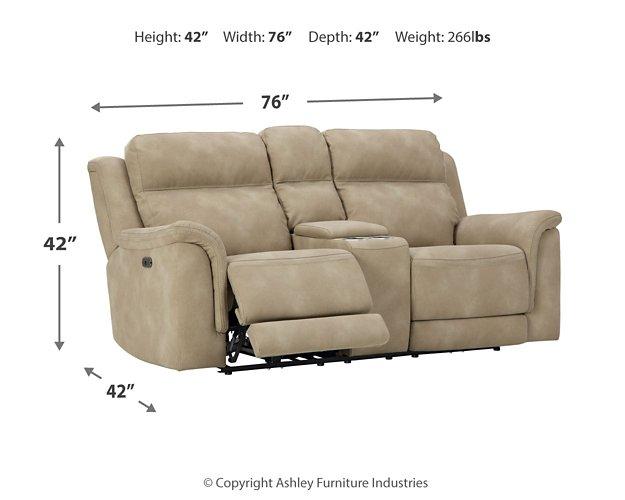 Next-Gen DuraPella Power Reclining Loveseat with Console - Furniture 4 Less (Jacksonville, NC)