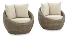Danson Swivel Lounge with Cushion (Set of 2) - Furniture 4 Less (Jacksonville, NC)