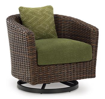 Horizon Hall Outdoor Swivel Lounge Chair with Cushion - Furniture 4 Less (Jacksonville, NC)