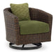 Horizon Hall Outdoor Swivel Lounge Chair with Cushion - Furniture 4 Less (Jacksonville, NC)