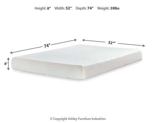 Chime 8 Inch Memory Foam Mattress in a Box - Furniture 4 Less (Jacksonville, NC)