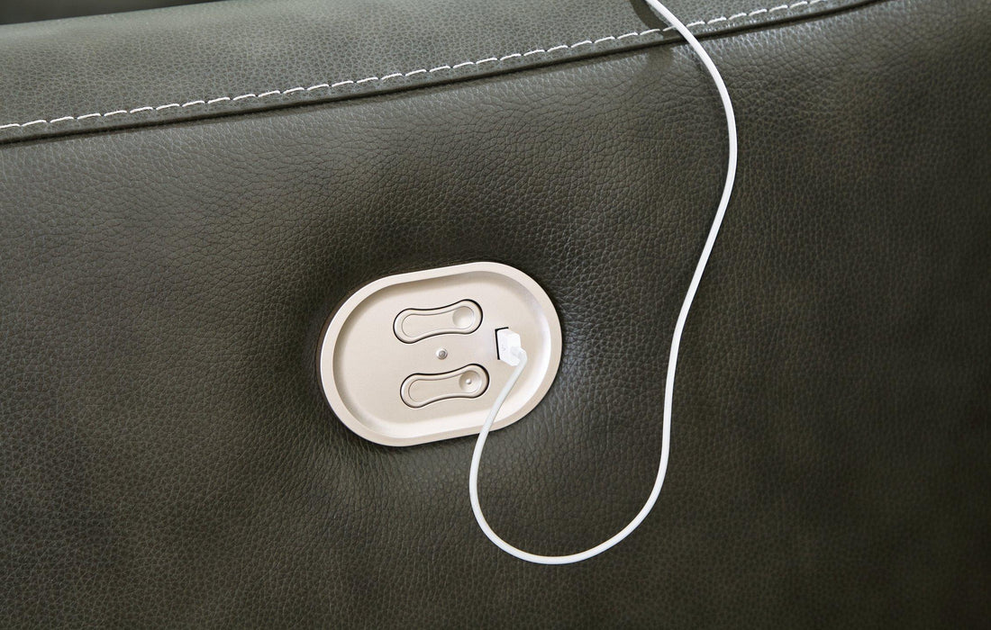 Center Line Power Reclining Sectional Loveseat - Furniture 4 Less (Jacksonville, NC)