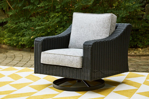 Beachcroft Outdoor Swivel Lounge with Cushion - Furniture 4 Less (Jacksonville, NC)
