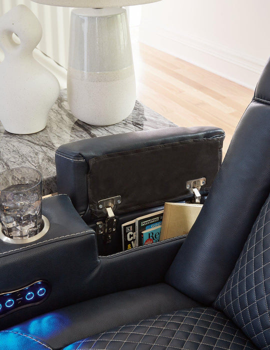 Fyne-Dyme Power Reclining Loveseat with Console - Furniture 4 Less (Jacksonville, NC)