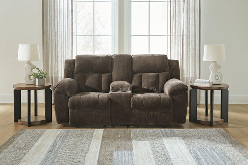 Frohn Reclining Loveseat with Console - Furniture 4 Less (Jacksonville, NC)