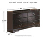 Huey Vineyard Dresser and Mirror - Furniture 4 Less (Jacksonville, NC)