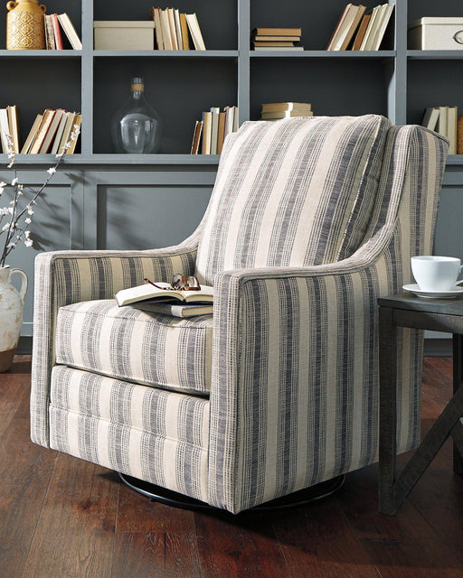 Kambria Swivel Glider Accent Chair - Furniture 4 Less (Jacksonville, NC)
