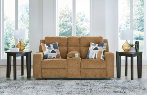 Kanlow Reclining Loveseat with Console - Furniture 4 Less (Jacksonville, NC)