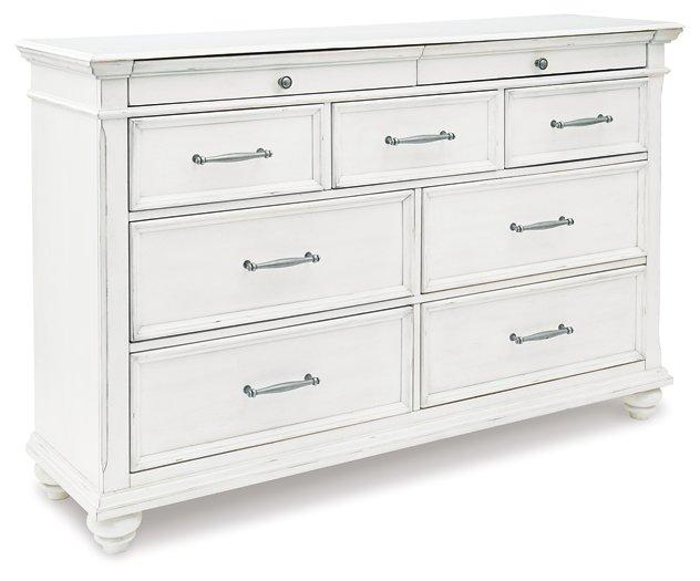 Kanwyn Dresser and Mirror - Furniture 4 Less (Jacksonville, NC)