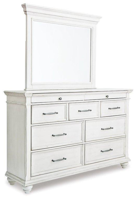 Kanwyn Dresser and Mirror - Furniture 4 Less (Jacksonville, NC)