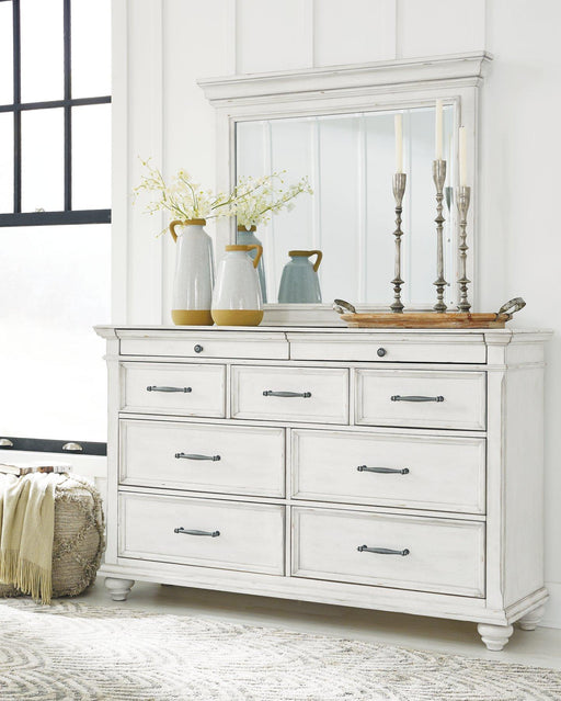 Kanwyn Dresser and Mirror - Furniture 4 Less (Jacksonville, NC)
