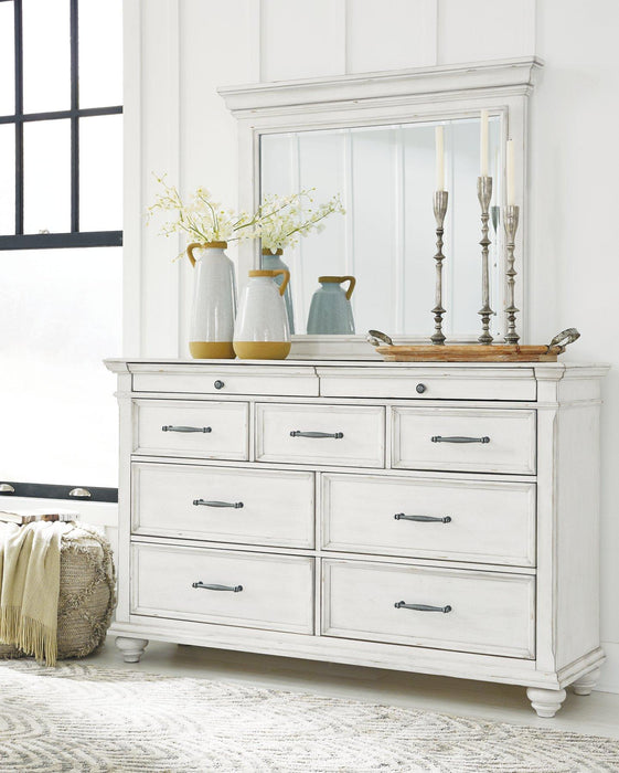 Kanwyn Dresser and Mirror - Furniture 4 Less (Jacksonville, NC)