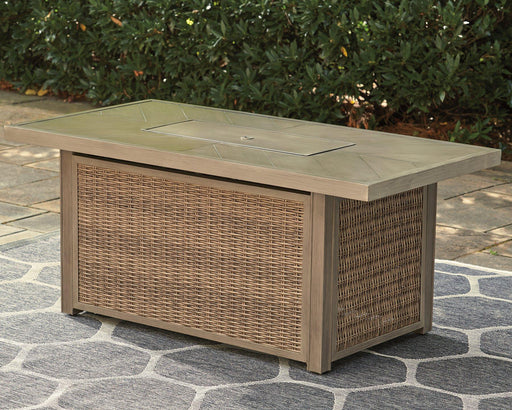 Beachcroft Outdoor Fire Pit Table - Furniture 4 Less (Jacksonville, NC)