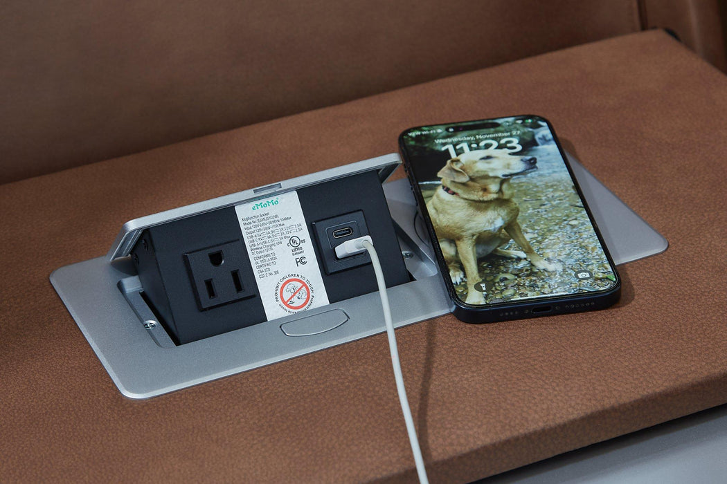 Clean-Slate Power Reclining Sofa - Furniture 4 Less (Jacksonville, NC)