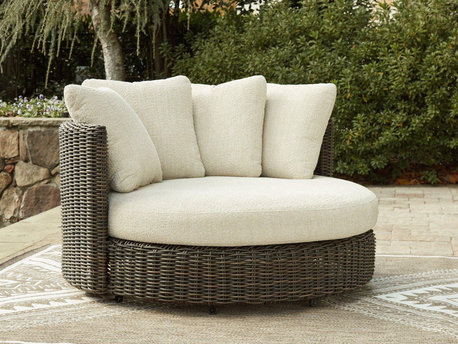 Kimora Outdoor Swivel Lounge Chair with Cushion - Furniture 4 Less (Jacksonville, NC)