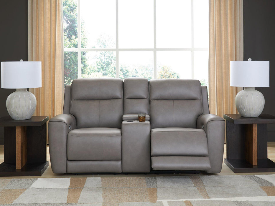 5Z-Comfort Power Reclining Loveseat with Console - Furniture 4 Less (Jacksonville, NC)