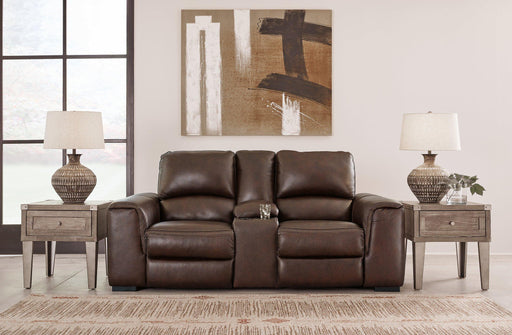 Alessandro Power Reclining Loveseat with Console - Furniture 4 Less (Jacksonville, NC)