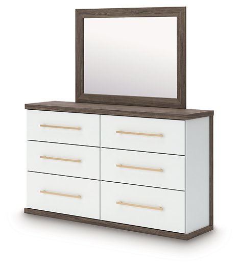 Kendanport Dresser and Mirror - Furniture 4 Less (Jacksonville, NC)