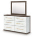 Kendanport Dresser and Mirror - Furniture 4 Less (Jacksonville, NC)