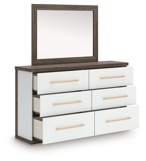 Kendanport Dresser and Mirror - Furniture 4 Less (Jacksonville, NC)