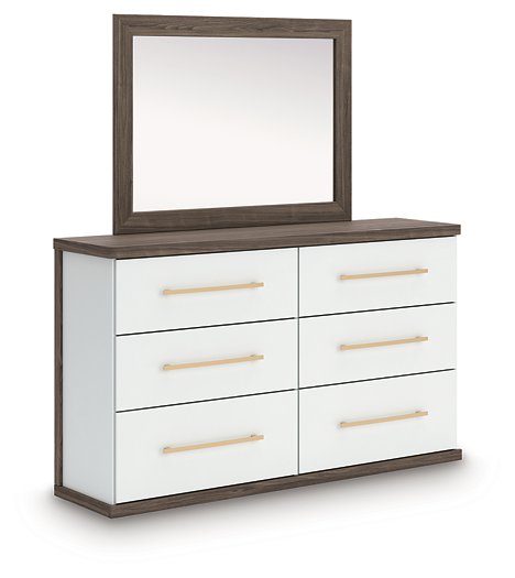 Kendanport Dresser and Mirror - Furniture 4 Less (Jacksonville, NC)