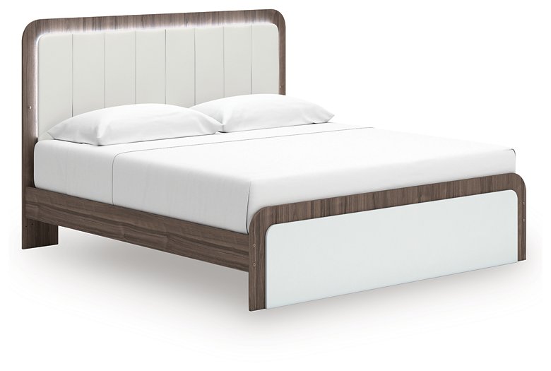 Kendanport Upholstered Bed - Furniture 4 Less (Jacksonville, NC)